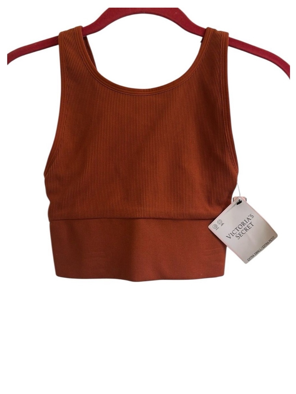 Victoria’s Secret Longline Seamless Sports Bra NEW Burnt Orange XS